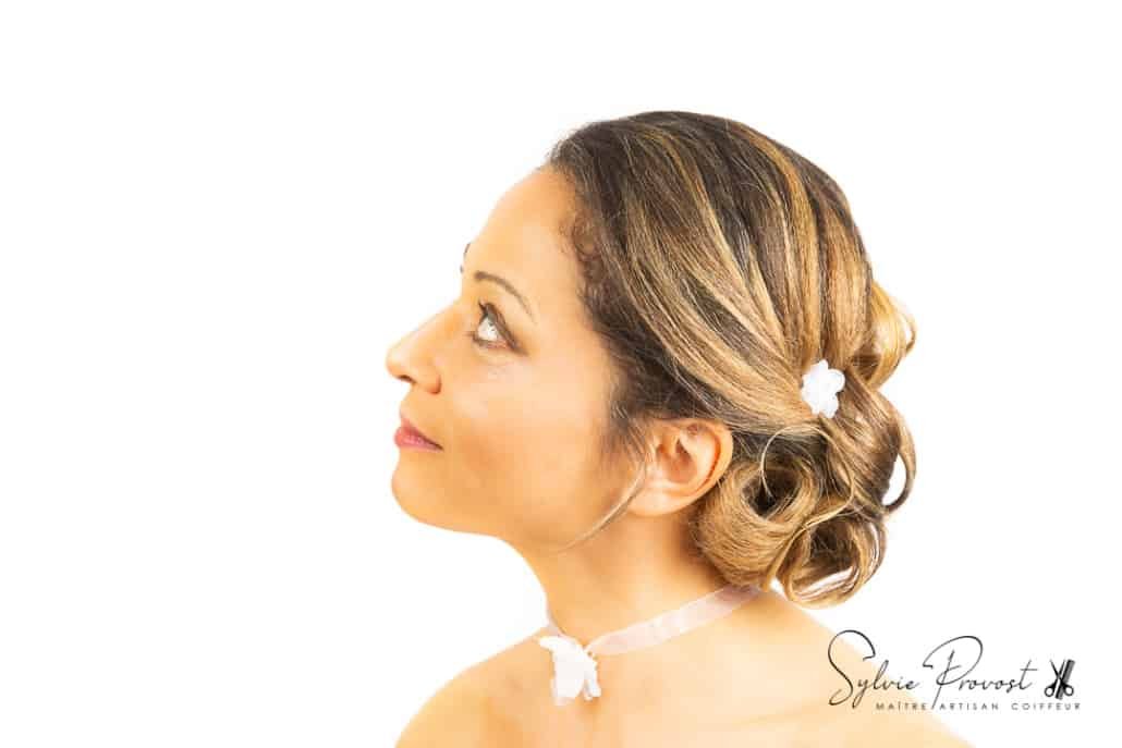 Chignon bas de mariée classique