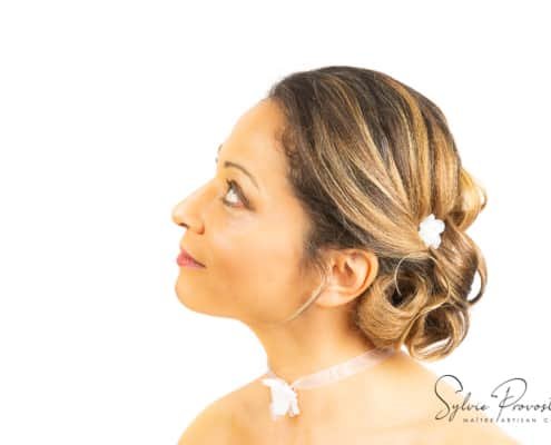 Chignon bas de mariée classique