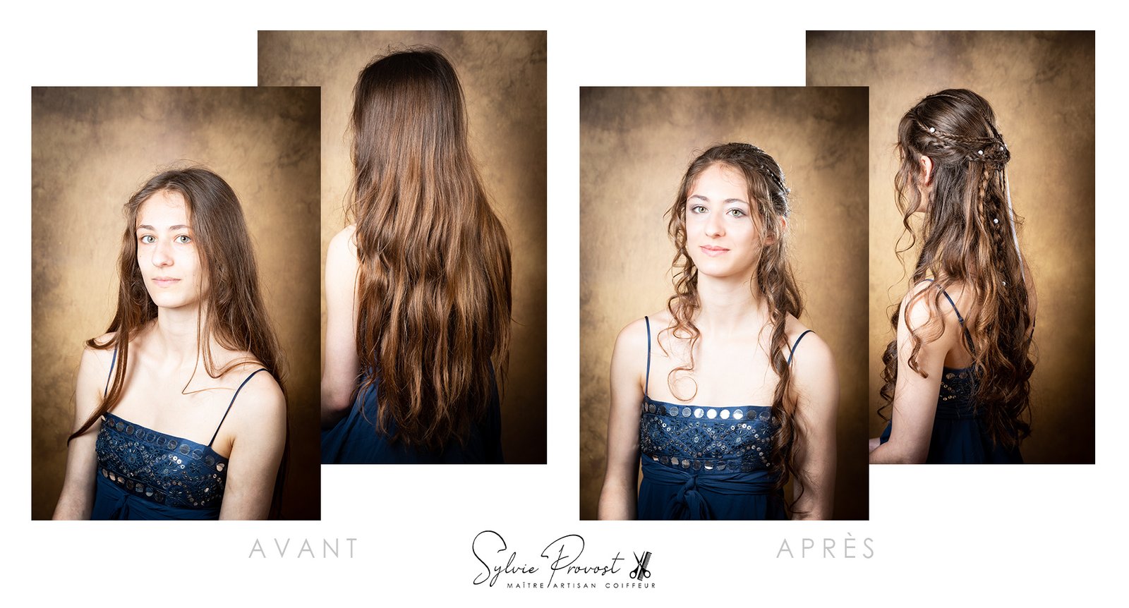Thème médiéval : avant-après la coiffure